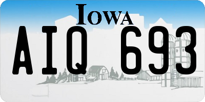 IA license plate AIQ693