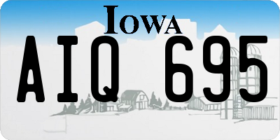 IA license plate AIQ695