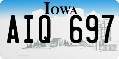 IA license plate AIQ697