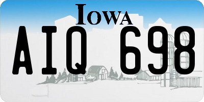 IA license plate AIQ698