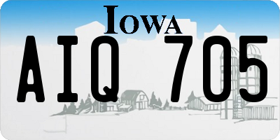 IA license plate AIQ705