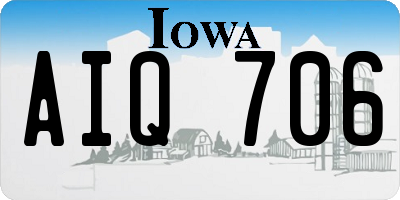 IA license plate AIQ706
