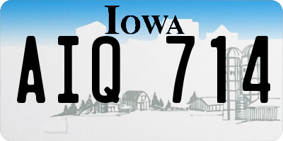 IA license plate AIQ714
