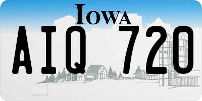 IA license plate AIQ720