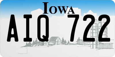 IA license plate AIQ722