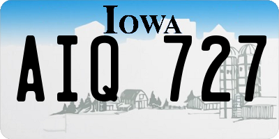 IA license plate AIQ727