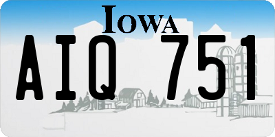 IA license plate AIQ751