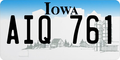 IA license plate AIQ761
