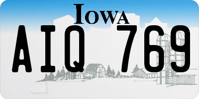 IA license plate AIQ769