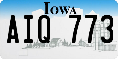 IA license plate AIQ773