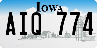 IA license plate AIQ774