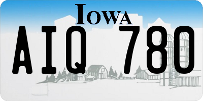 IA license plate AIQ780