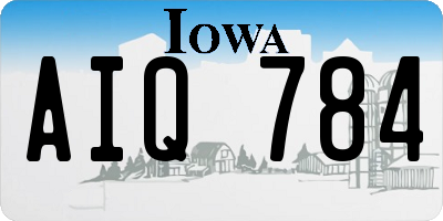 IA license plate AIQ784
