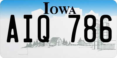 IA license plate AIQ786