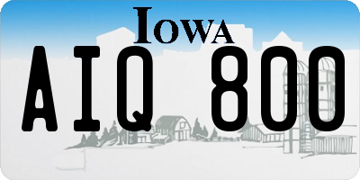 IA license plate AIQ800