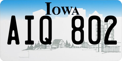 IA license plate AIQ802