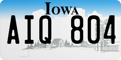 IA license plate AIQ804