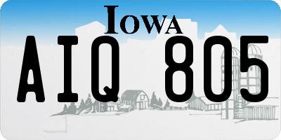 IA license plate AIQ805