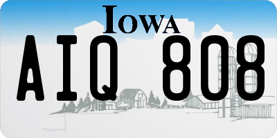 IA license plate AIQ808