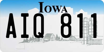 IA license plate AIQ811