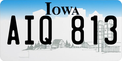 IA license plate AIQ813