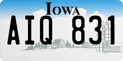 IA license plate AIQ831