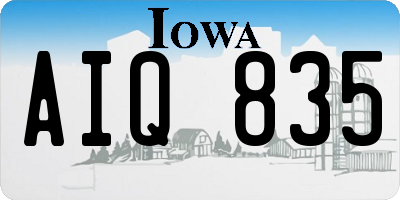 IA license plate AIQ835