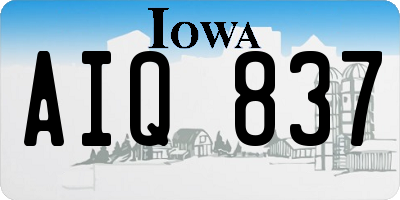IA license plate AIQ837