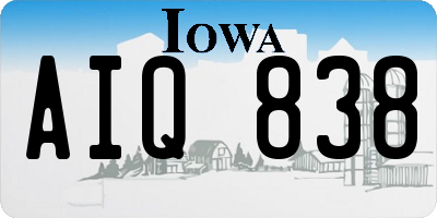 IA license plate AIQ838
