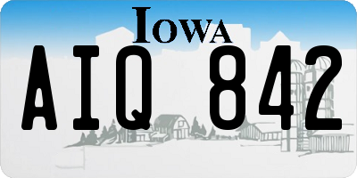IA license plate AIQ842