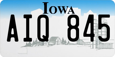IA license plate AIQ845