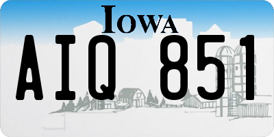 IA license plate AIQ851
