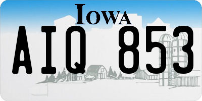 IA license plate AIQ853