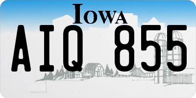 IA license plate AIQ855