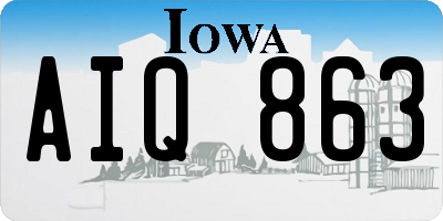 IA license plate AIQ863
