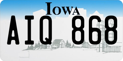 IA license plate AIQ868