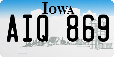 IA license plate AIQ869