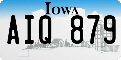 IA license plate AIQ879