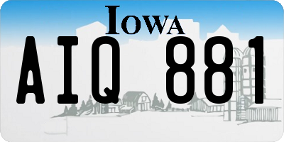IA license plate AIQ881