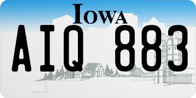 IA license plate AIQ883
