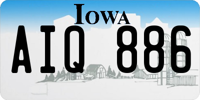 IA license plate AIQ886