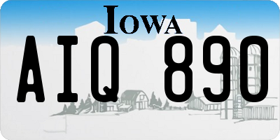 IA license plate AIQ890