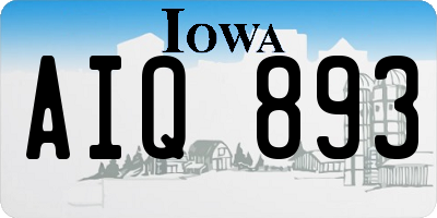 IA license plate AIQ893