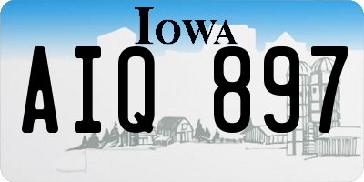 IA license plate AIQ897