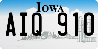 IA license plate AIQ910