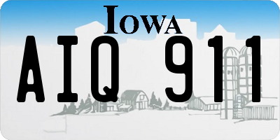 IA license plate AIQ911