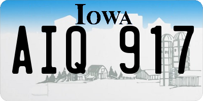 IA license plate AIQ917