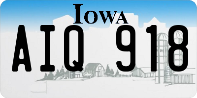 IA license plate AIQ918