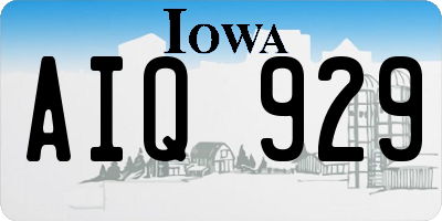 IA license plate AIQ929