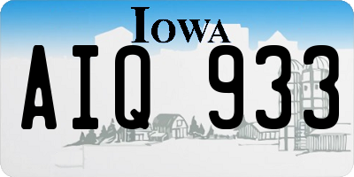 IA license plate AIQ933